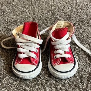 Kids Red High-Top CONVERSE Sneakers